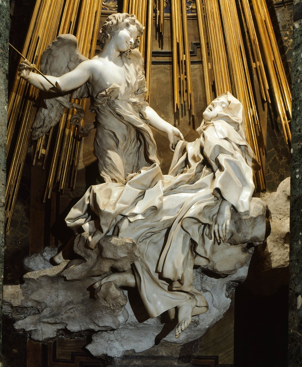 Itálie, Řím, Kostel Santa Maria della Vittoria, Extáze svaté Terezie z Avily od Gian Lorenzo Bernini