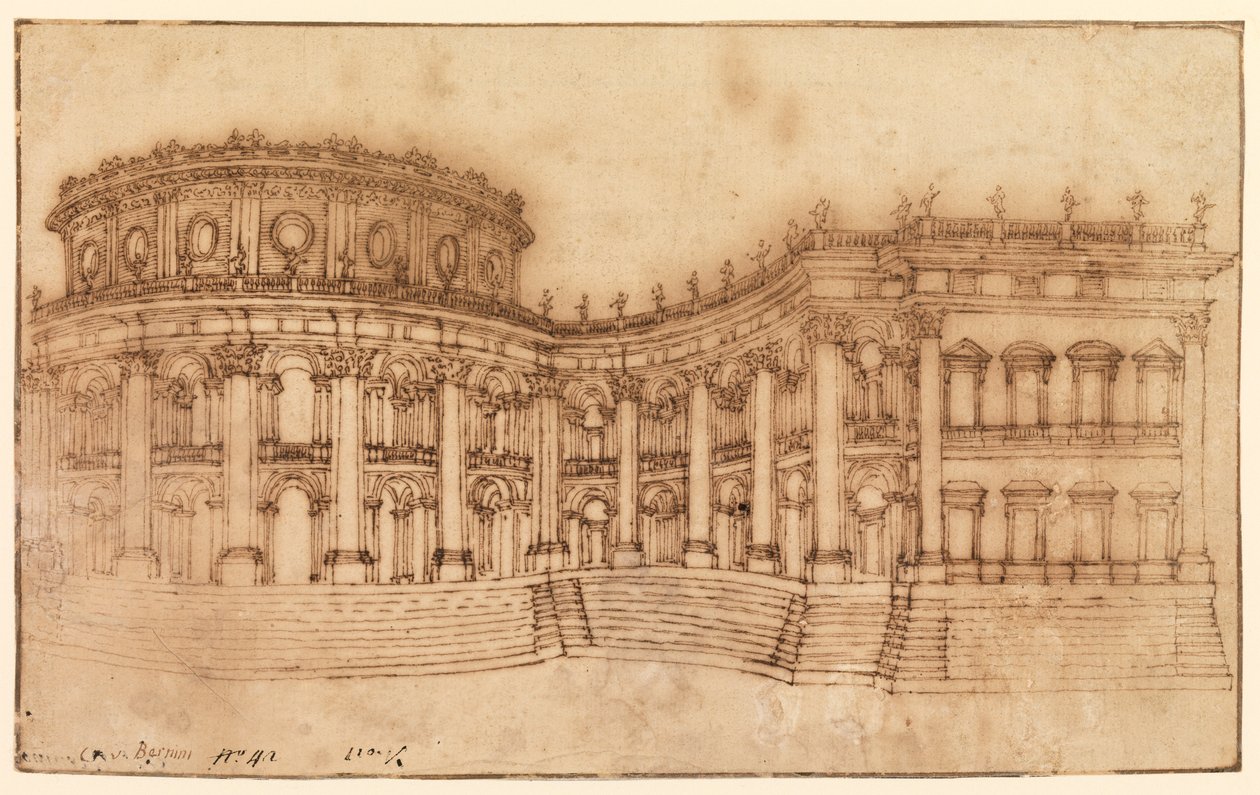 Louvre, východní fasáda od Gian Lorenzo Bernini