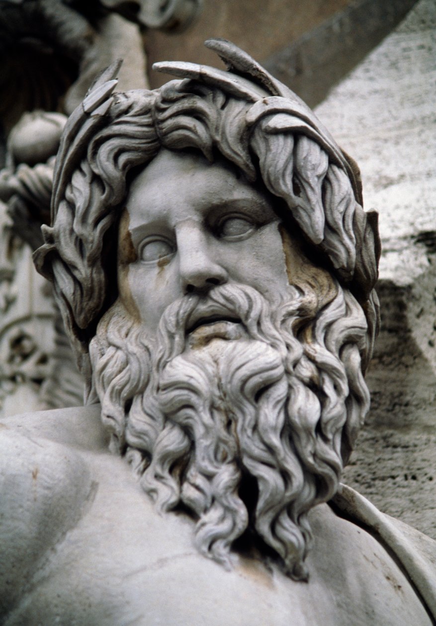 Personifikace řeky Gangy, Fontána čtyř řek (16. století), navržený Gian Lorenzo Bernini (Neapol) od Gian Lorenzo Bernini