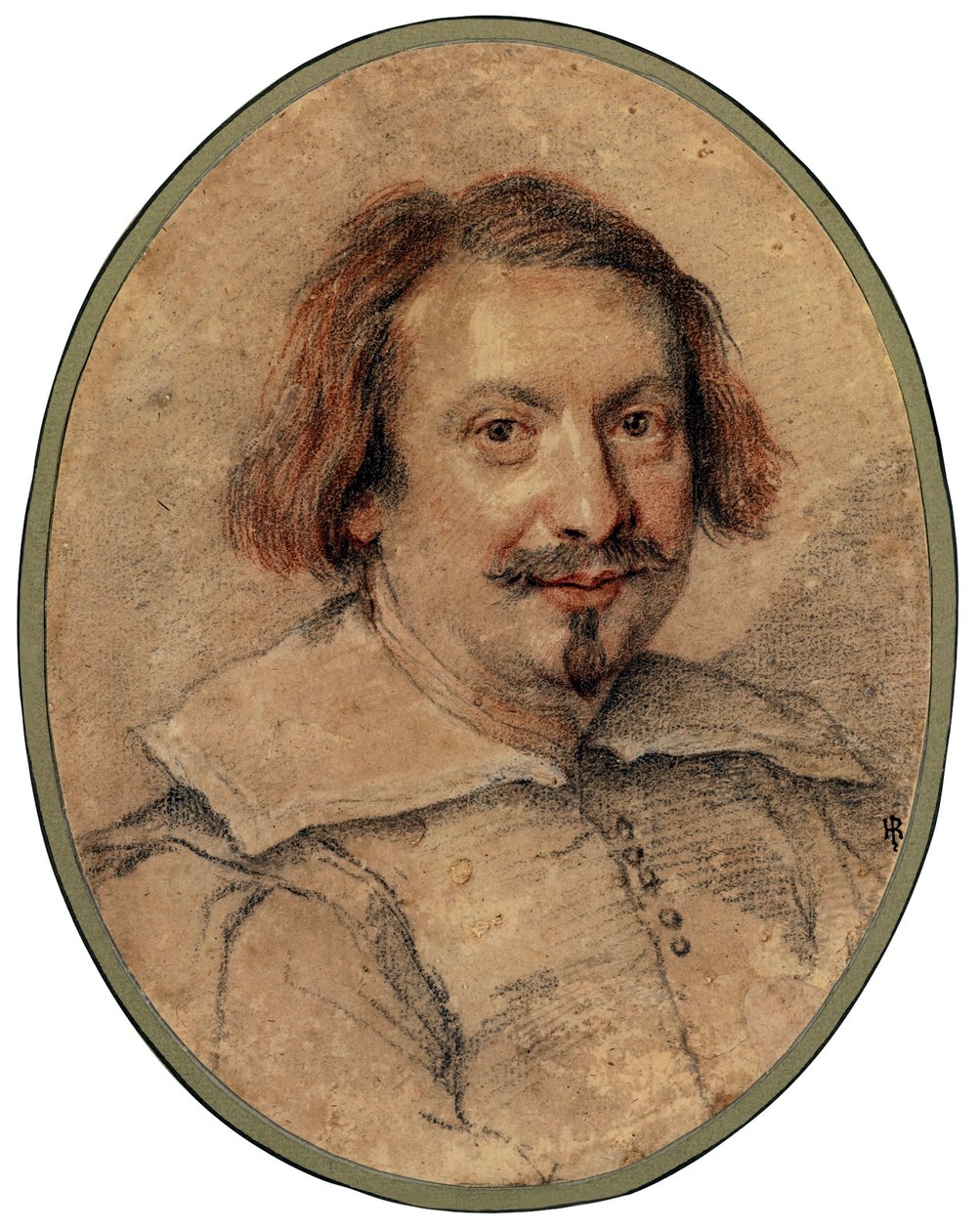Portrét Ottaviano Castelli par Bernini, Gianlorenzo (1598-1680), - Černá křída a sangvinik na papíře, 24,5x19 - Soukromá sbírka od Gian Lorenzo Bernini