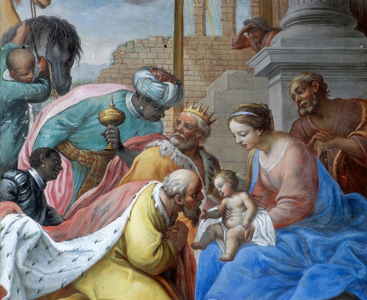 Klanění tří králů, ústřední detail od Giancarlo Aliberti