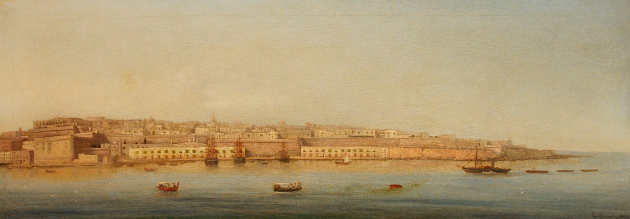 Grand Harbour, Valletta, 1869 od Giancinto Gianni