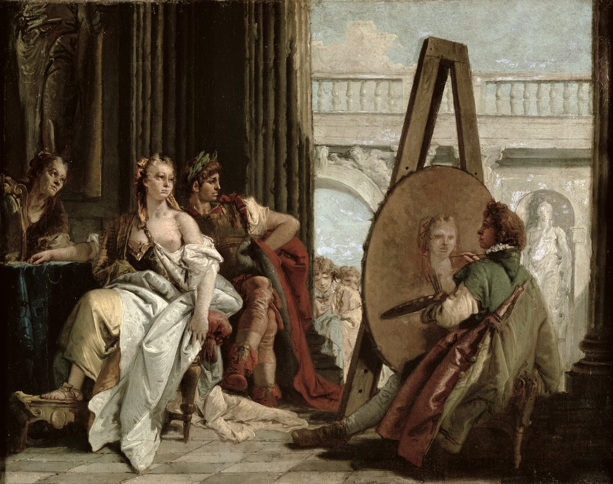 Alexander a Campaspe v domě malíře Apelles od Giovanni Domenico Tiepolo