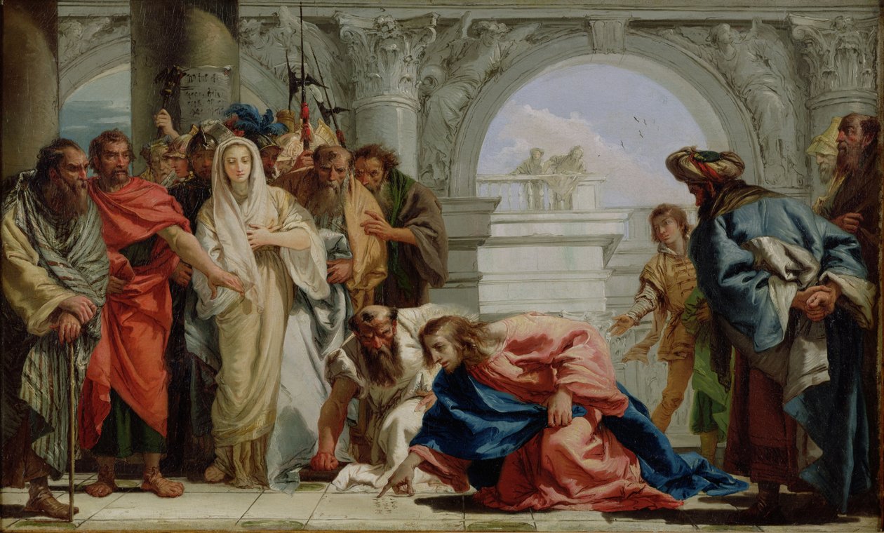 Kristus a žena přistižená v cizoložství, 1750-53 od Giovanni Domenico Tiepolo