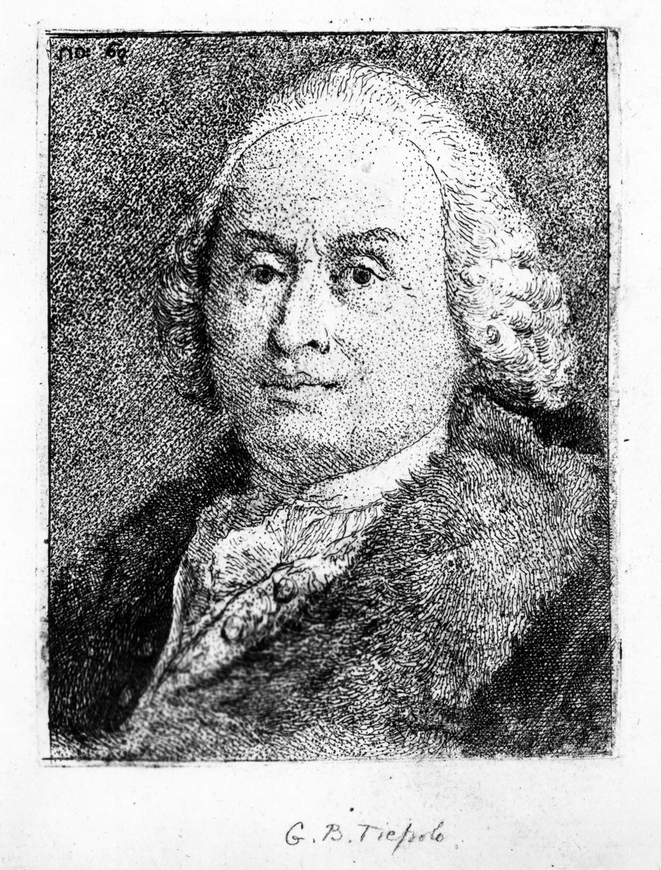 Portrét Giambattisty Tiepola, 1775 od Giovanni Domenico Tiepolo
