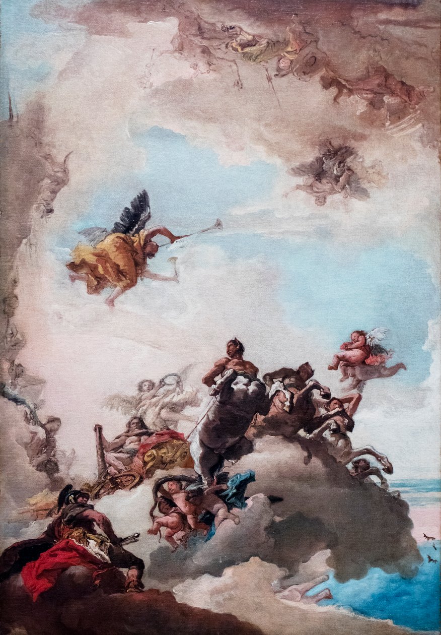 Apoteóza Herkula, mezi lety 1760-1762 (olej na plátně) od Giandomenico (1727-1804) Tiepolo