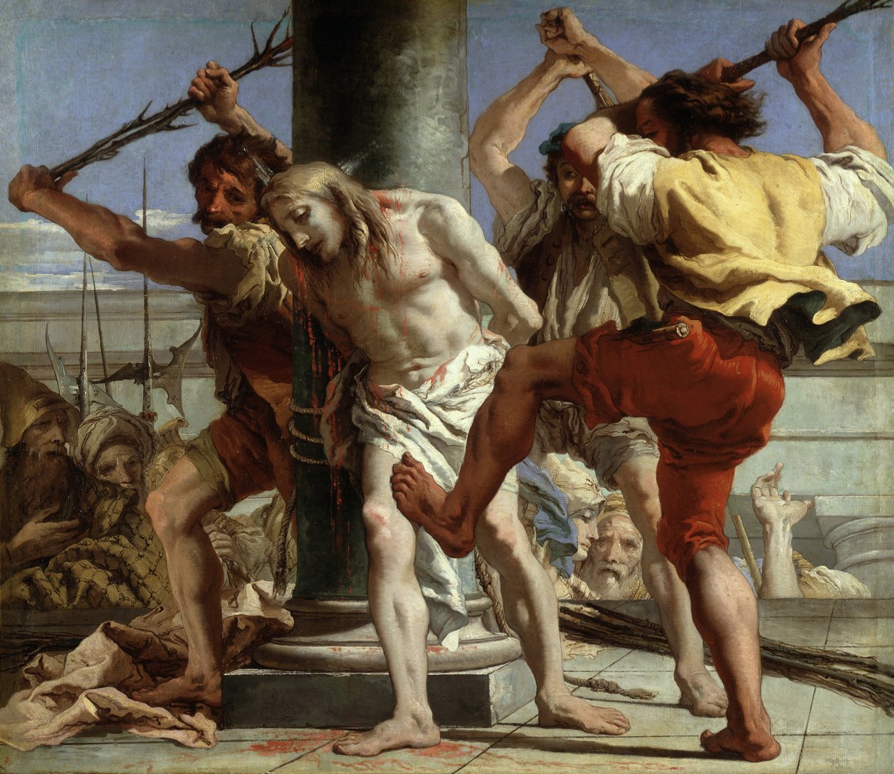 Le Christ a la Colonne - Kristus u sloupu - Tiepolo, Giandomenico (1727-1804) - 1772 - Olej na plátně - 124x144 cm - Museo del Prado, Madrid od Giandomenico Tiepolo