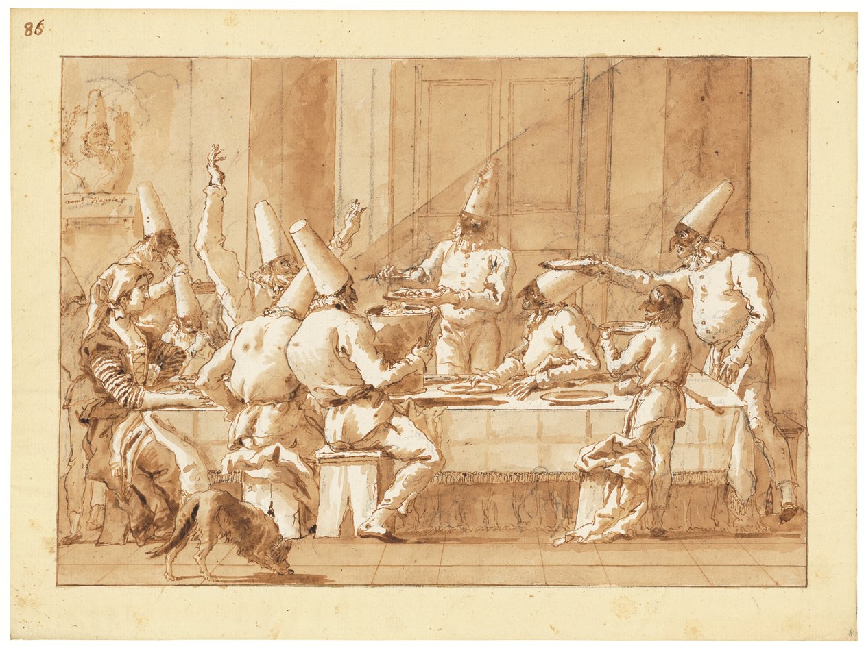 Hodování Punchinellos od Giandomenico (1727 1804) Tiepolo