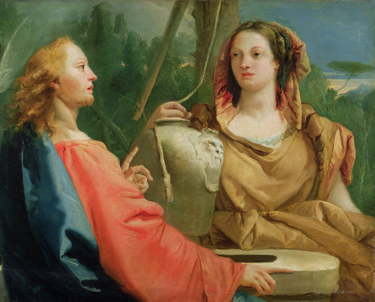 Kristus a Samaritánka od Giovanni Domenico Tiepolo