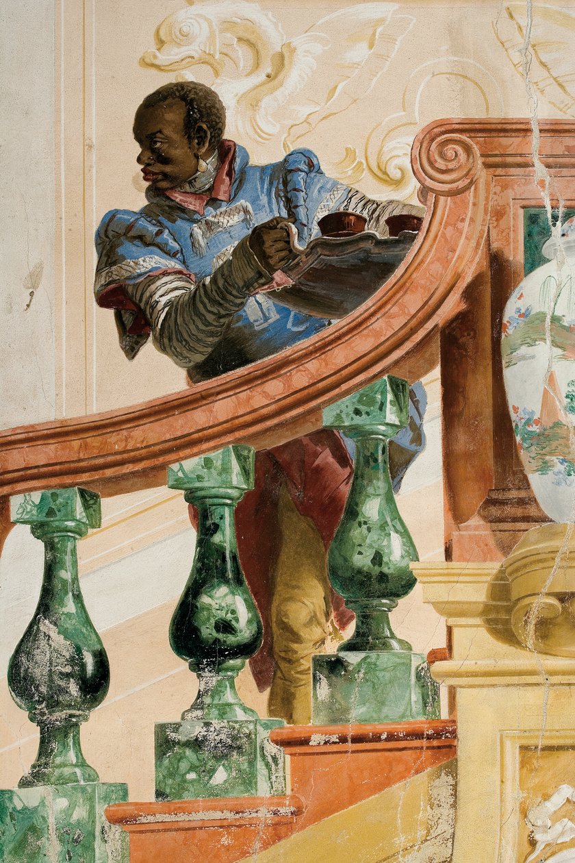 Maurský sluha s podnosem, z místnosti karnevalových scén v Foresterii, 1757 od Giovanni Domenico Tiepolo