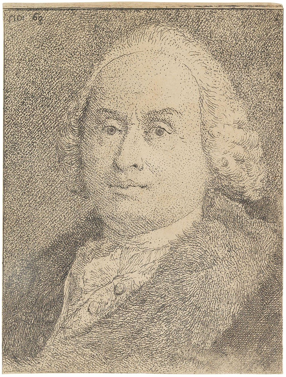Portrét Giovanni Battista Tiepolo 1696-1770, 1770. od Giandomenico Tiepolo
