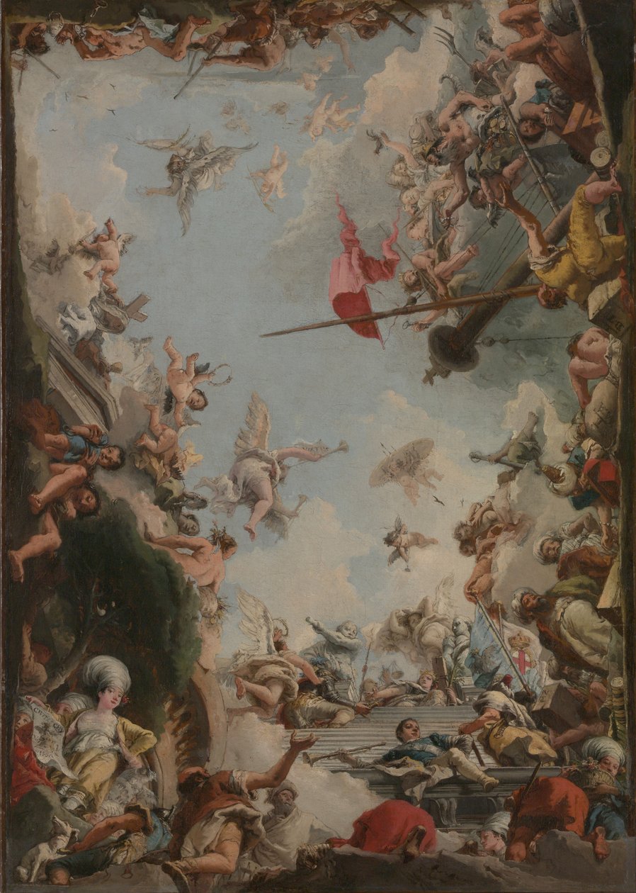 Oslava rodiny Giustiniani, 1783 od Giovanni Domenico Tiepolo