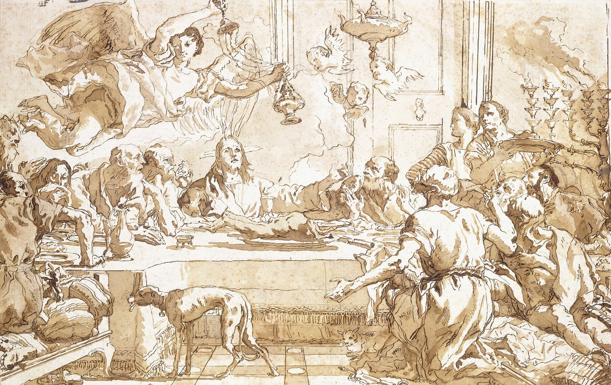 Poslední večeře, od Giovanni Domenico Tiepolo