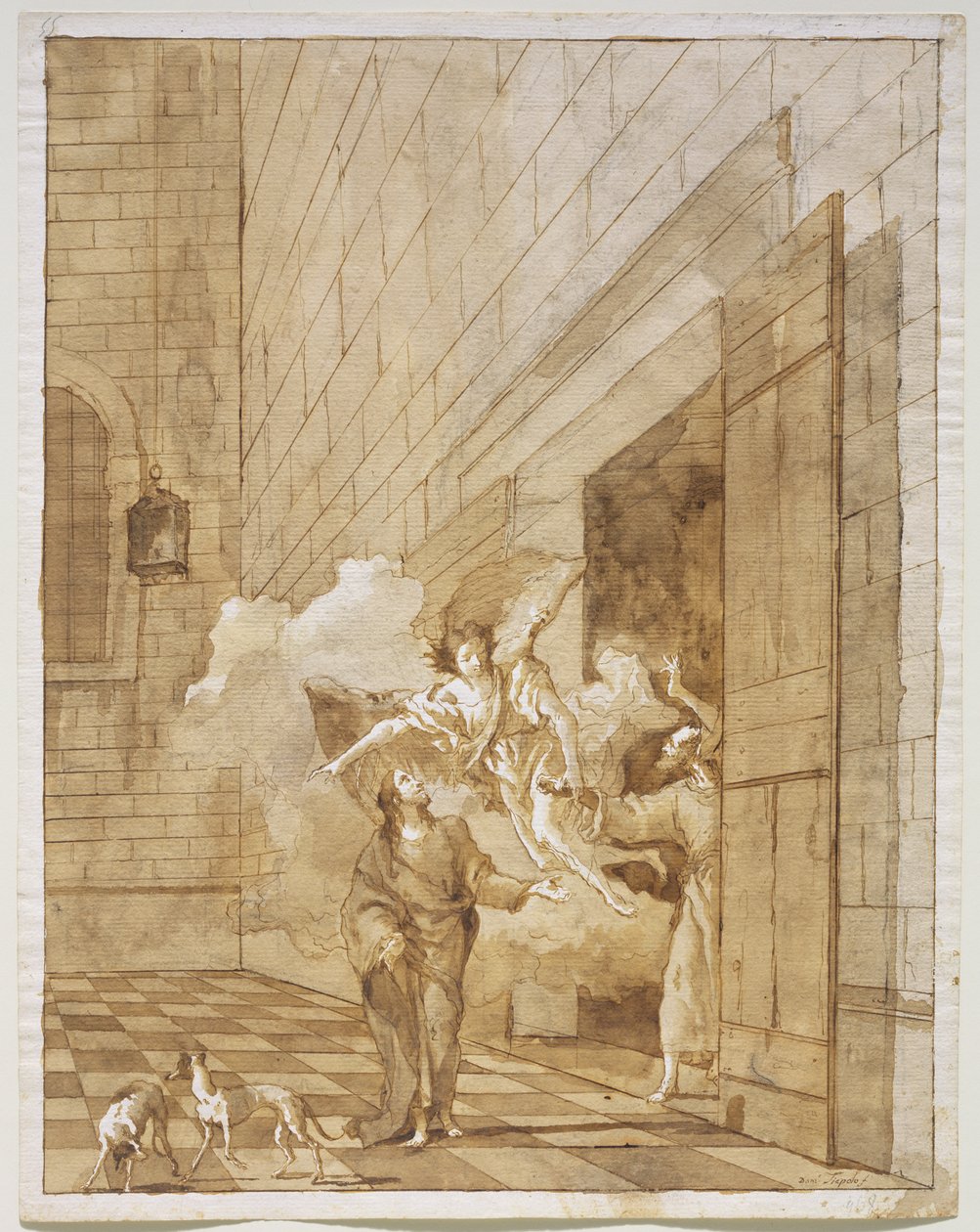 Osvobození sv. Petra a sv. Jana z vězení, kolem roku 1770 od Giovanni Domenico Tiepolo