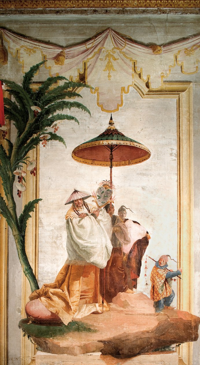 Mandarinská procházka z čínského pokoje v Foresterii, 1757 od Giovanni Domenico Tiepolo