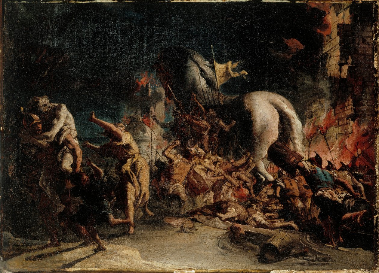 Obléhání Tróje, cca 1760. od Giovanni Domenico Tiepolo
