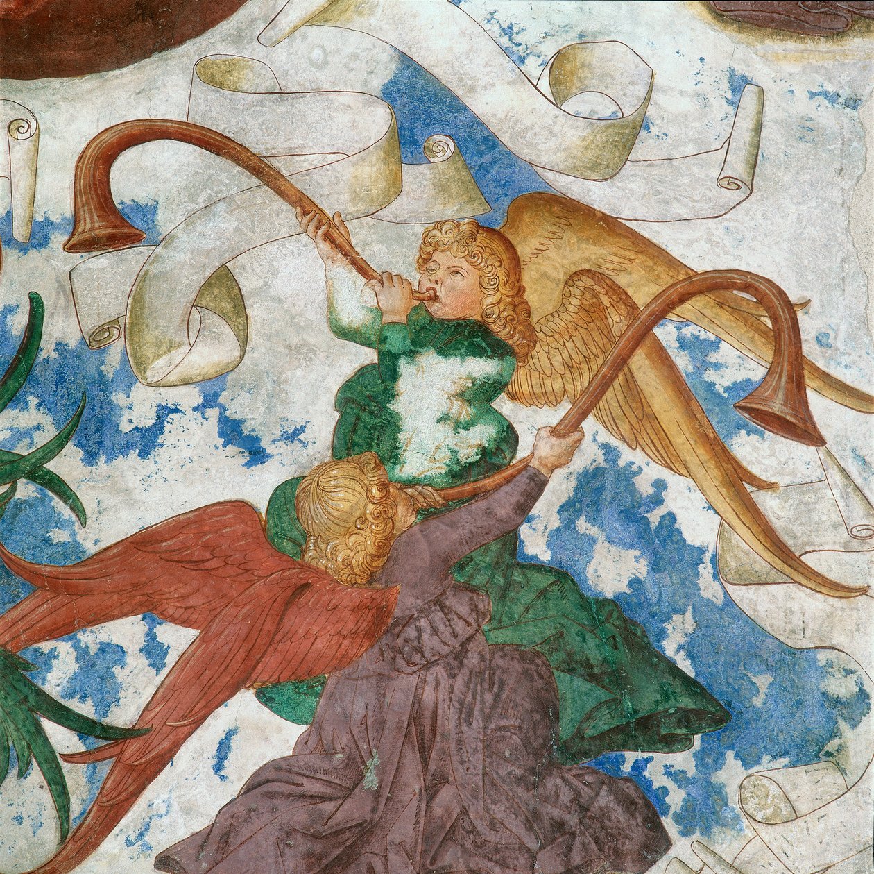 Hudební andělé, detail z Posledního soudu od Gianfrancesco da Tolmezzo