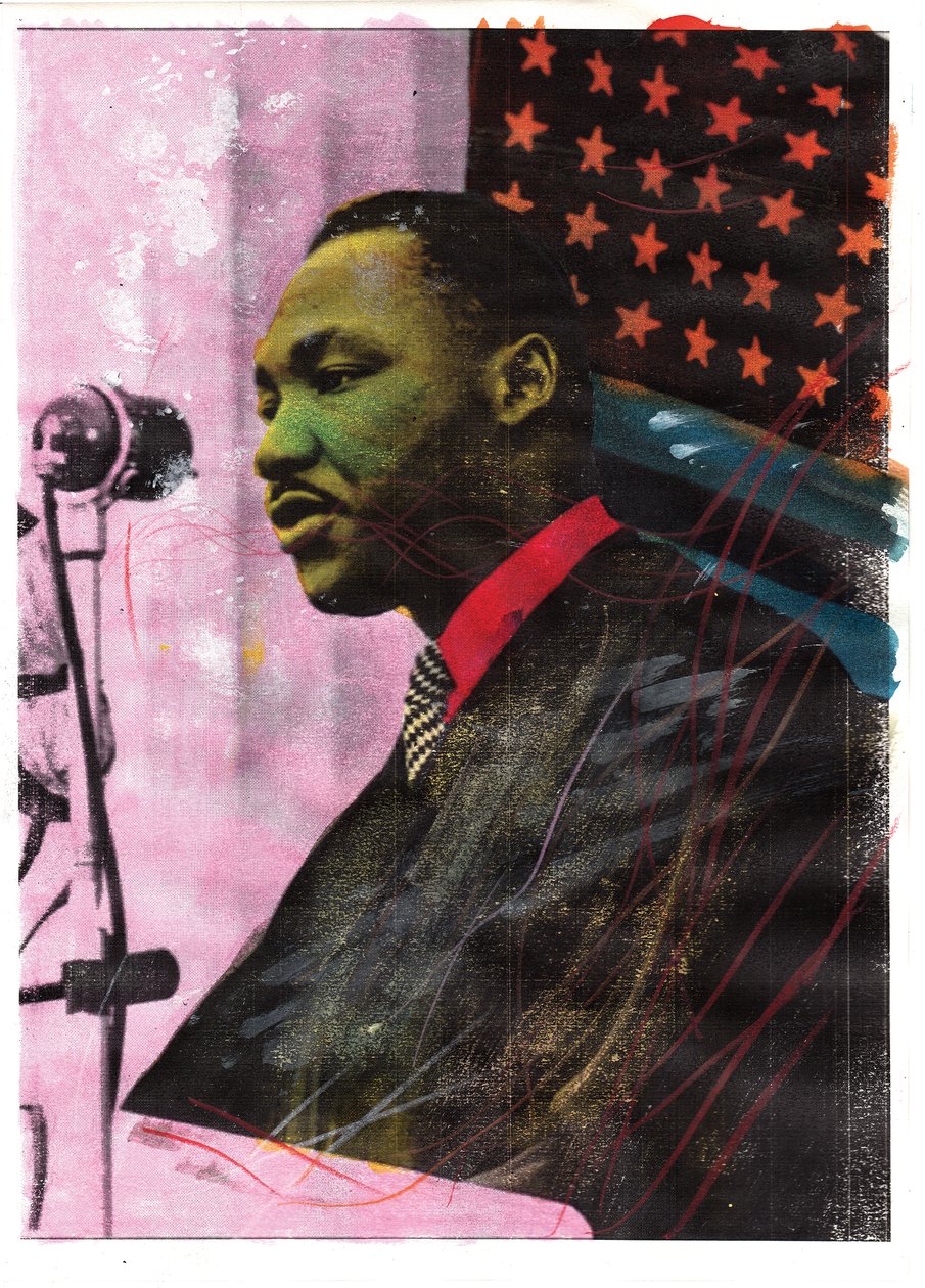Portrét Martina Luthera Kinga, 2011 (kombinovaná technika) od Gianluca Costantini