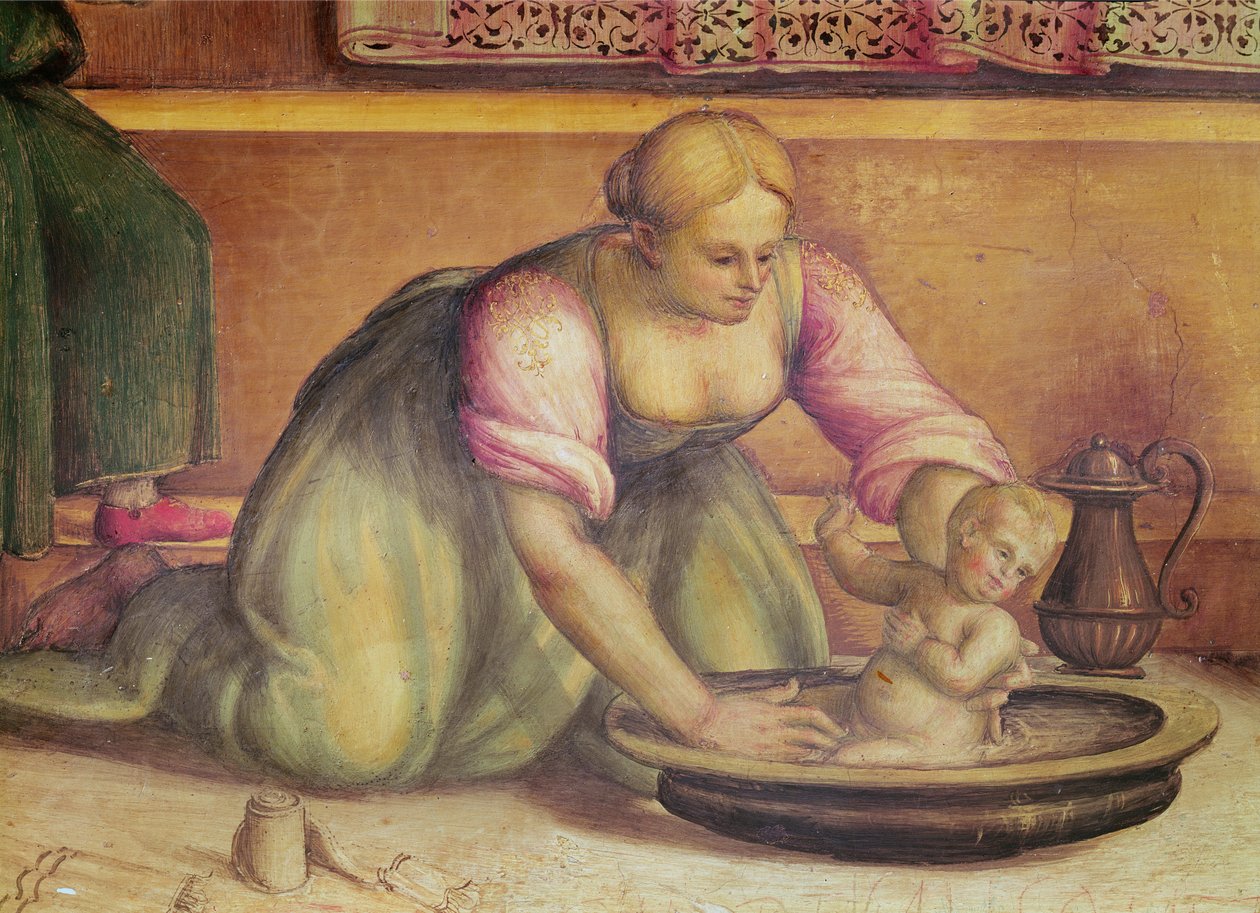 Detail Narození sv. Jana Křtitele, 1519 od Giannicola di Paolo
