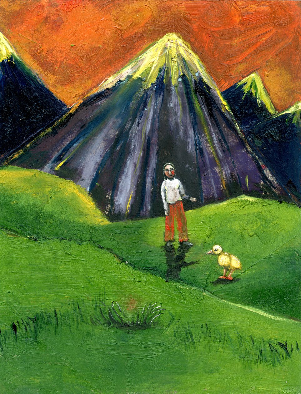 I Met A Chick, 2005, (olej na papíře) od Gigi Sudbury