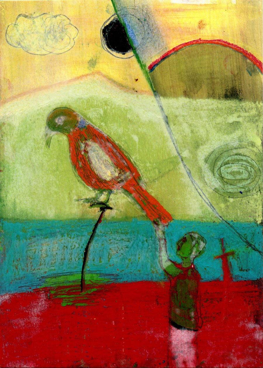 Orange Bird, 2013, (kombinovaná média) od Gigi Sudbury