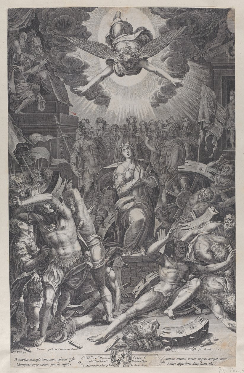 Umučení svaté Kateřiny, po Bernardinu Passari, 1588. od Gijsbert Van Veen