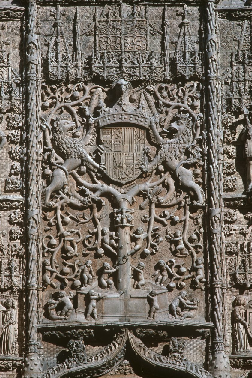 Detail vstupního průčelí Museo Nacionalde Escultura Religiosa z let 1488-96 foto od Gil de Siloe