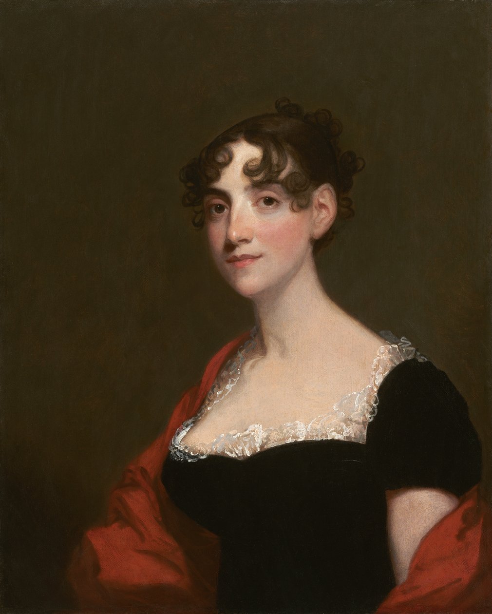 Ann Calvert Stuart Robinson (paní William Robinson), kolem 1804 (olej na dřevě) od Gilbert Stuart