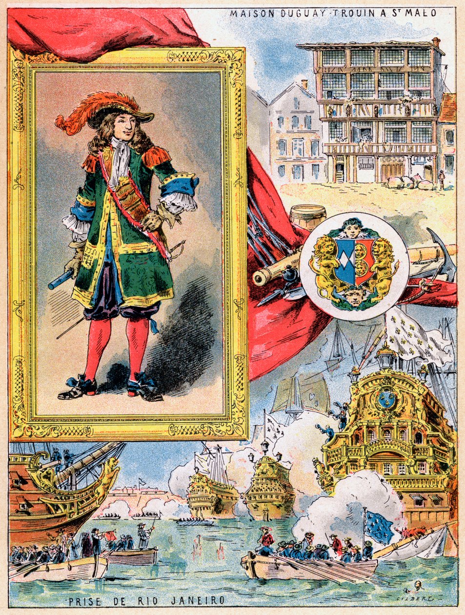 René Duguay-Trouin, francouzský korzár ze Saint-Malo, 1898 od Gilbert