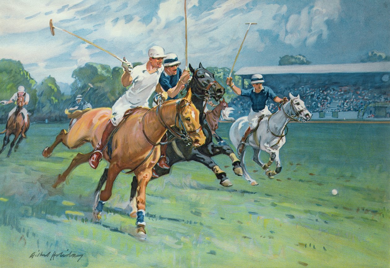 Pólo v Hurlinghamu, Westchester Cup, 1936 od Gilbert Holiday