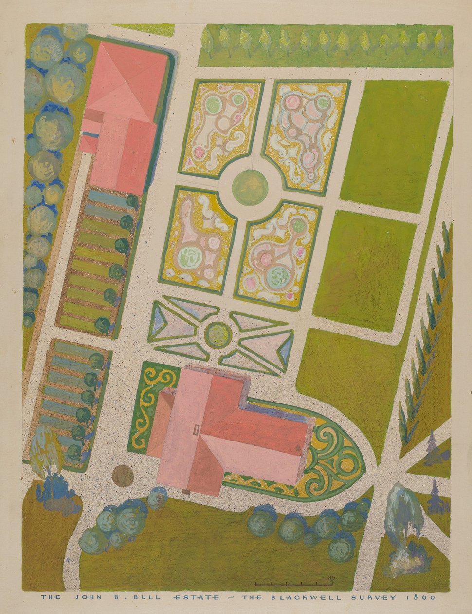 John B. Bull Garden, c. 1938. od Gilbert Sackerman