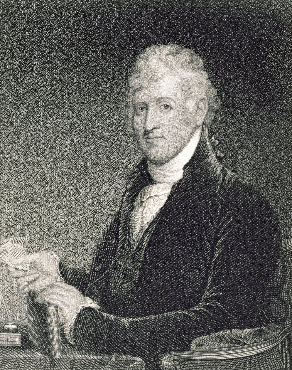 David Humphreys, vyrytý Georgem Parkerem (fl.1834-d.1868) podle kopie původního obrazu od Jamese Herringa (1794-1867) od Gilbert Stuart