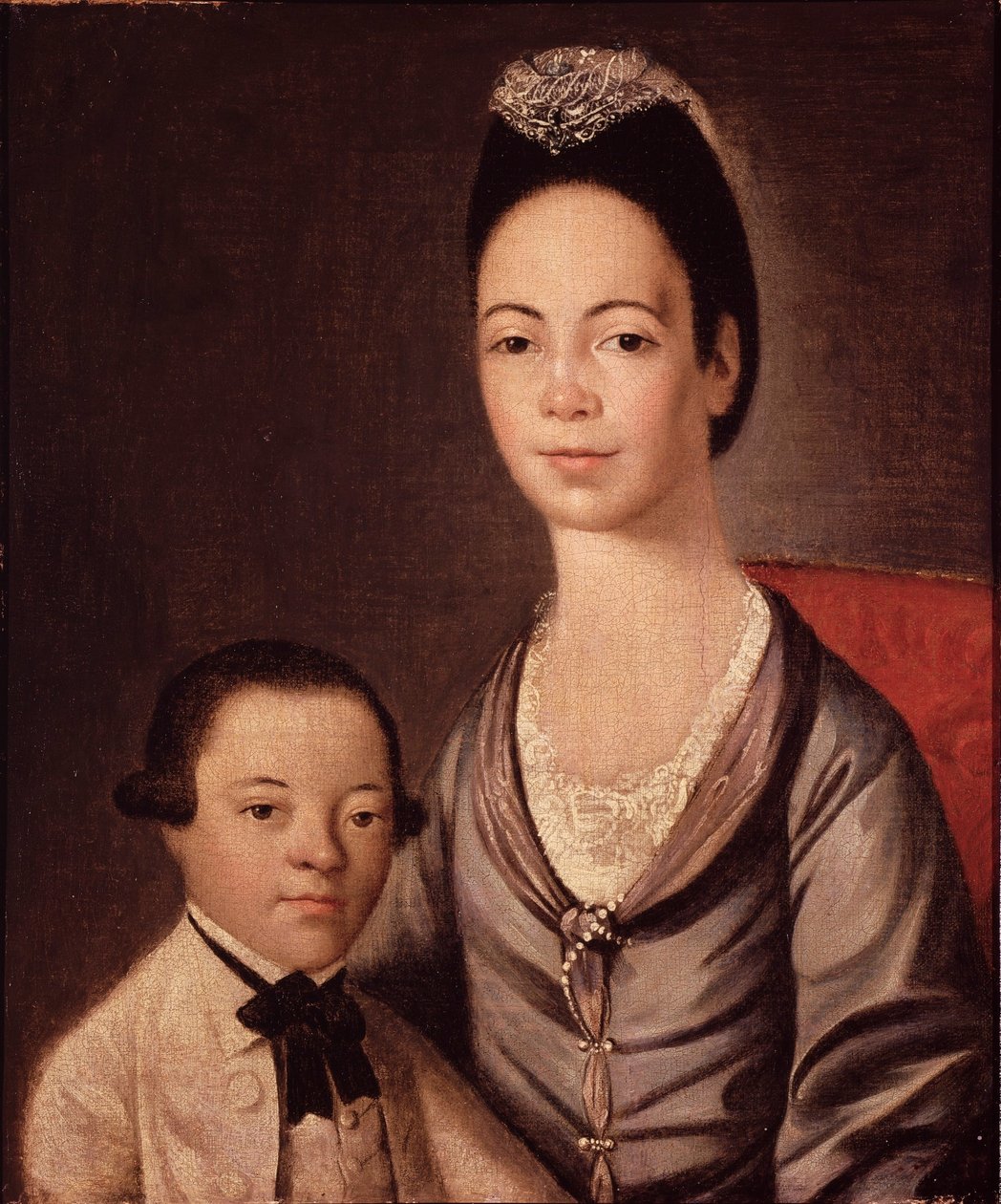 Paní Aaron Lopez a její syn Joshua od Gilbert Stuart
