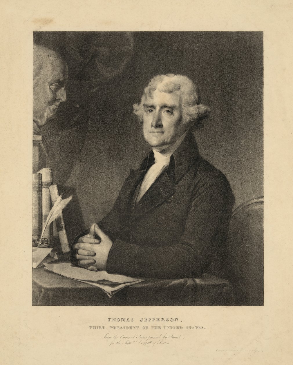 Thomas Jefferson, třetí prezident Spojených států od Gilbert Stuart
