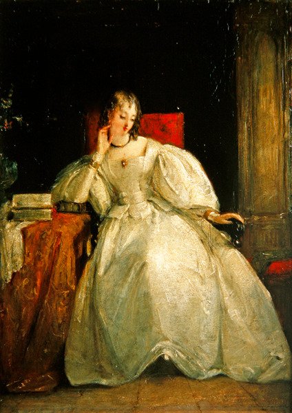 Portrét dámy (olej na plátně) od Gilbert Stuart Newton
