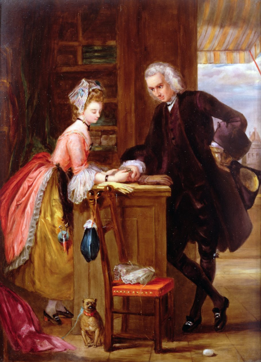Yorick a Grisette, od Sternese Sentimentální cesta (porcelán) od Gilbert Stuart after Newton