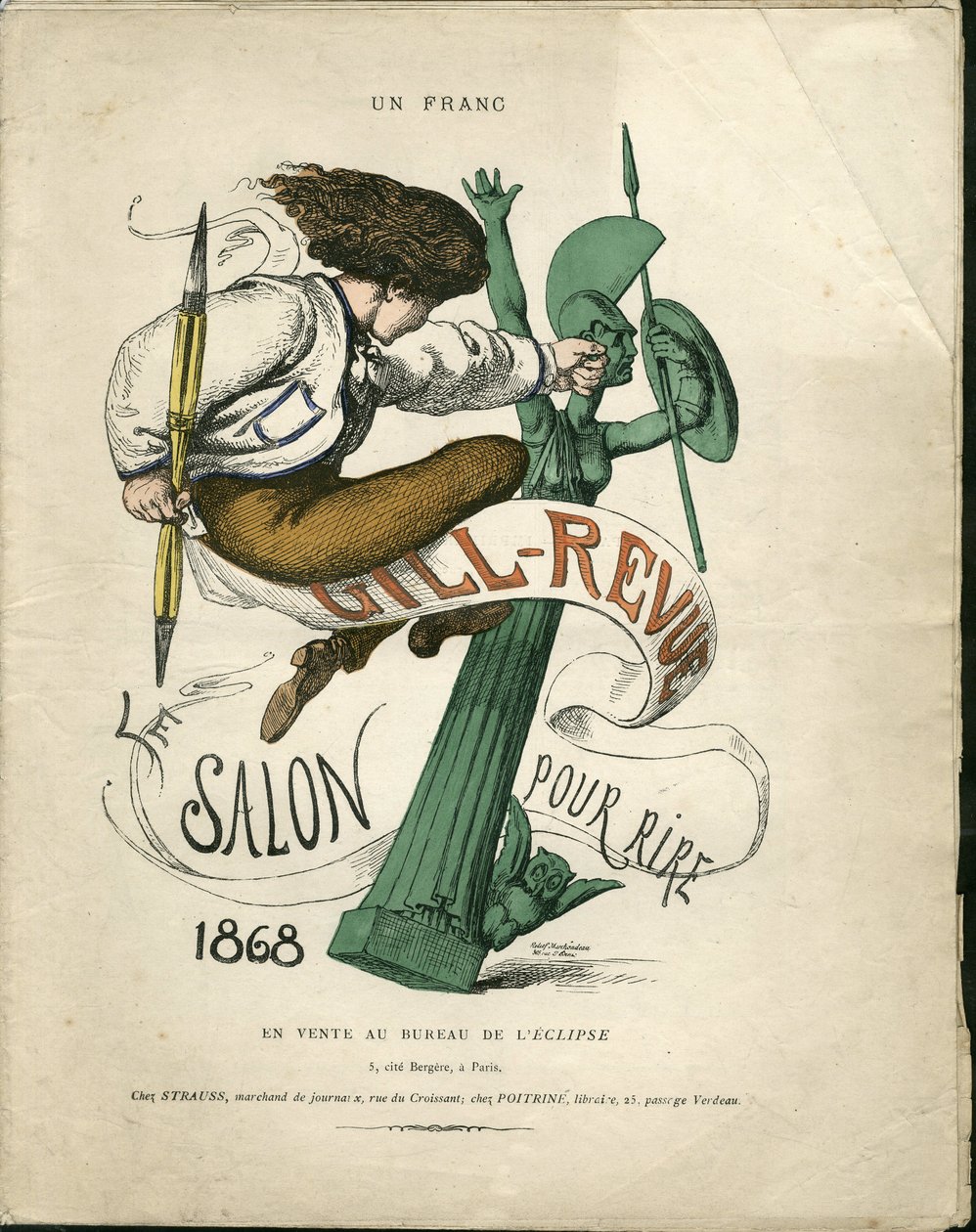 Ilustrace Louis Alexandre Gosset de Guines dit Gill (1840-1885) pro obálku „“Gill-Revue““ od Gill