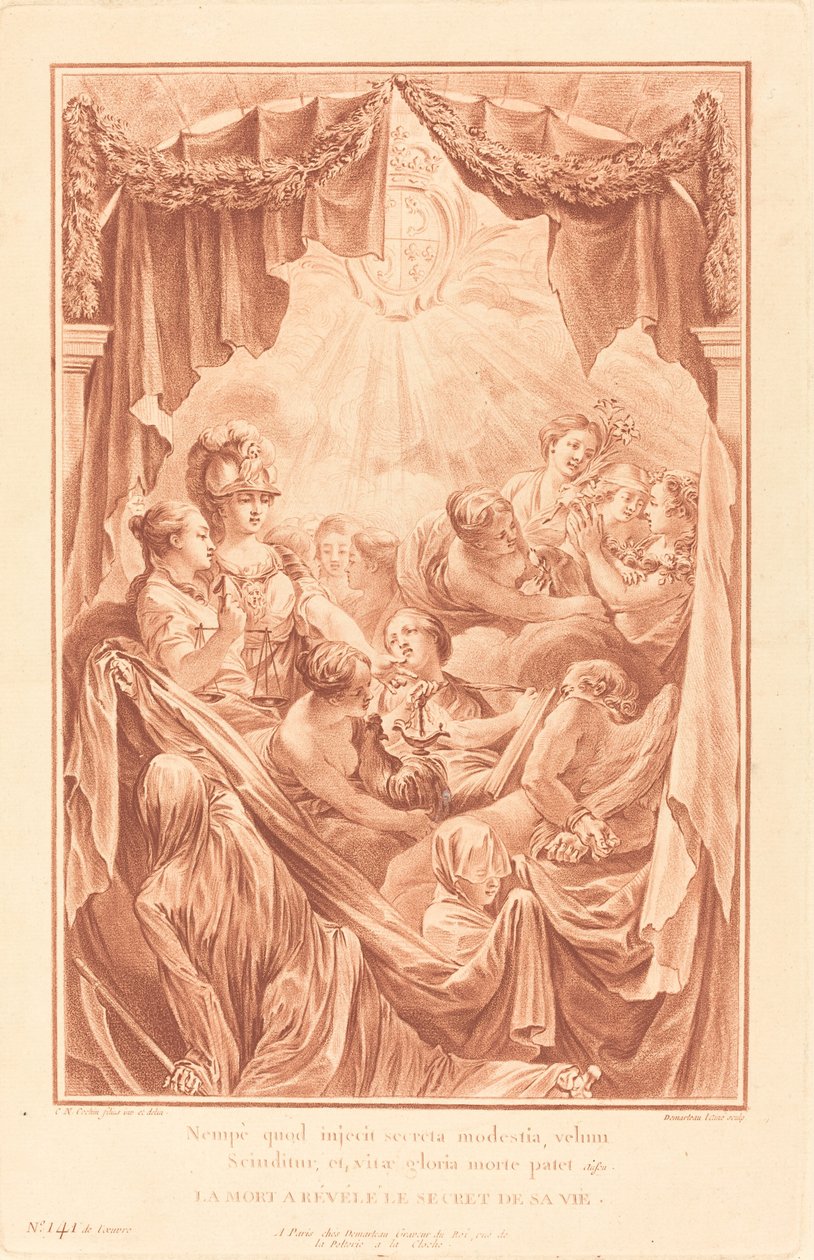 Alegorie na smrt dauphina, 1767. od Gilles Demarteau