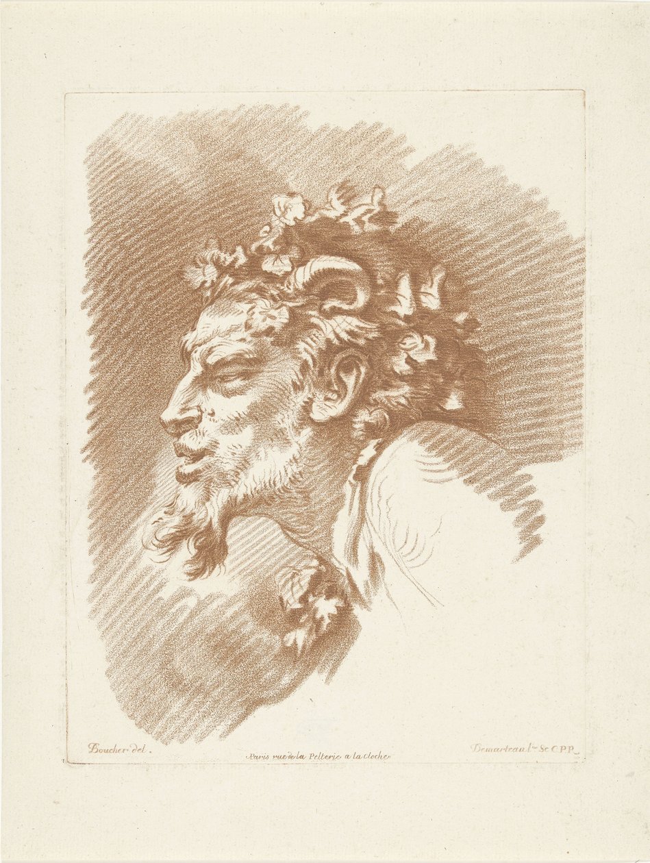 Hlava satyra od Gilles Demarteau