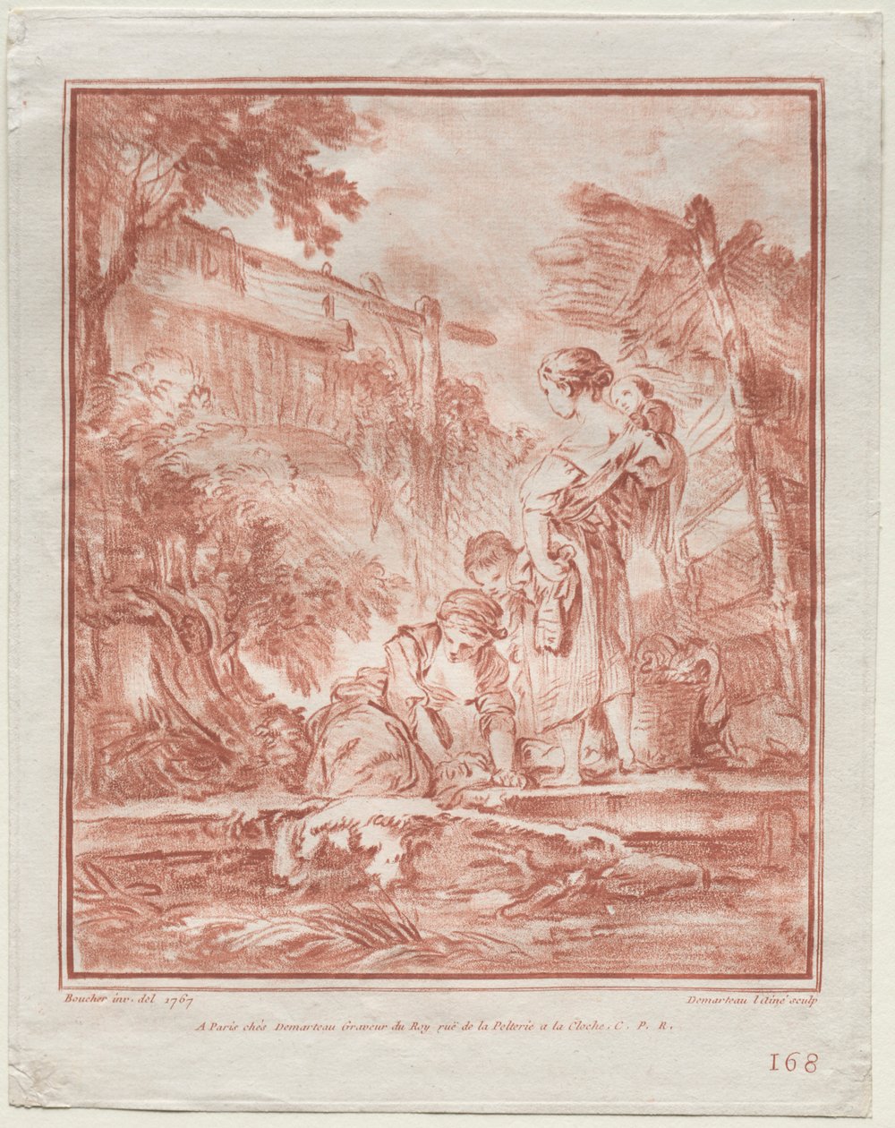 The Washerwoman, 1767. od Gilles Demarteau