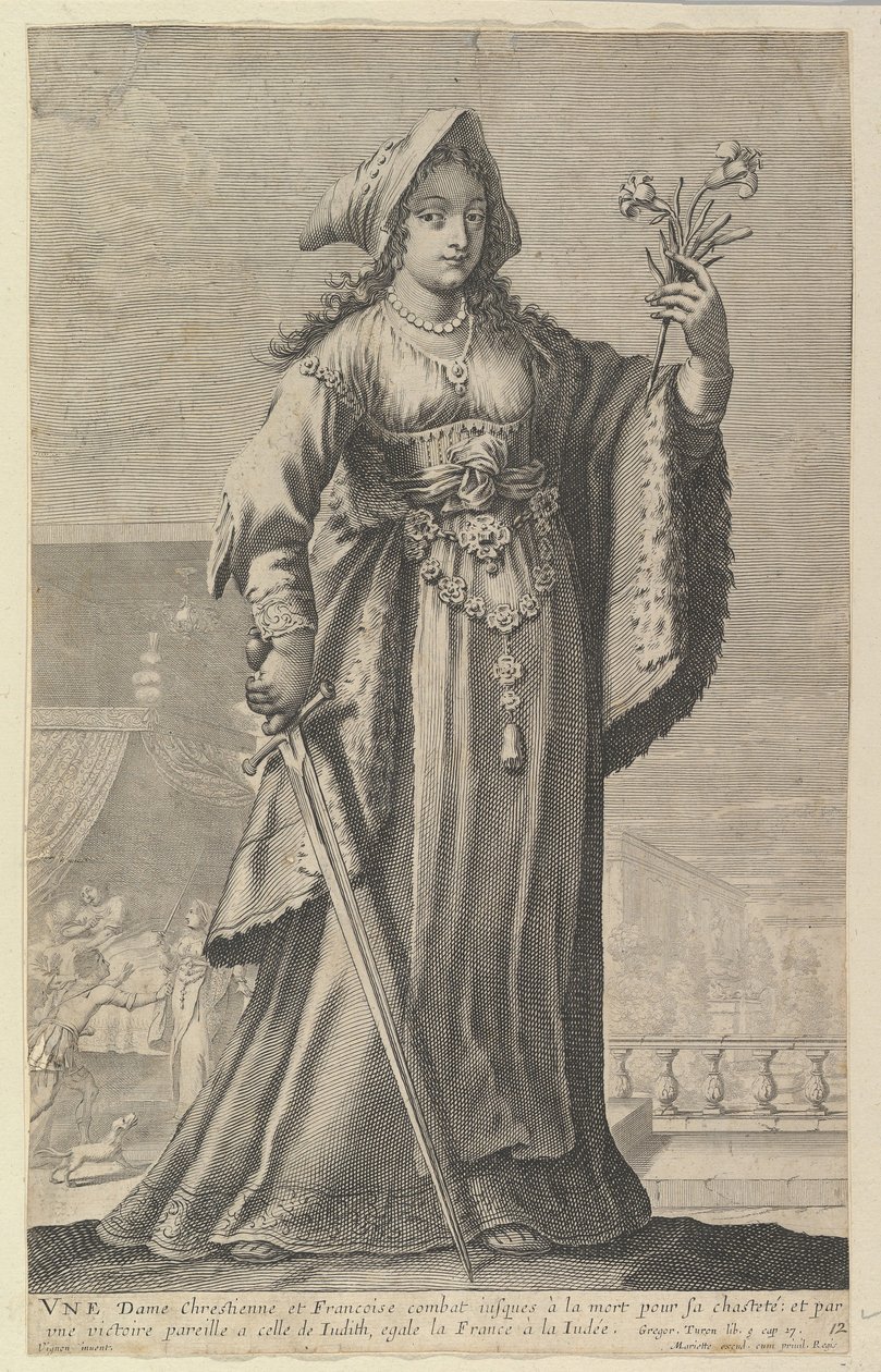 Francouzská křesťanka Křesťan a francouzská dáma, 1647. Tvůrci: Gilles Rousselet, Abraham Bosse. od Gilles Rousselet and Abraham Bosse