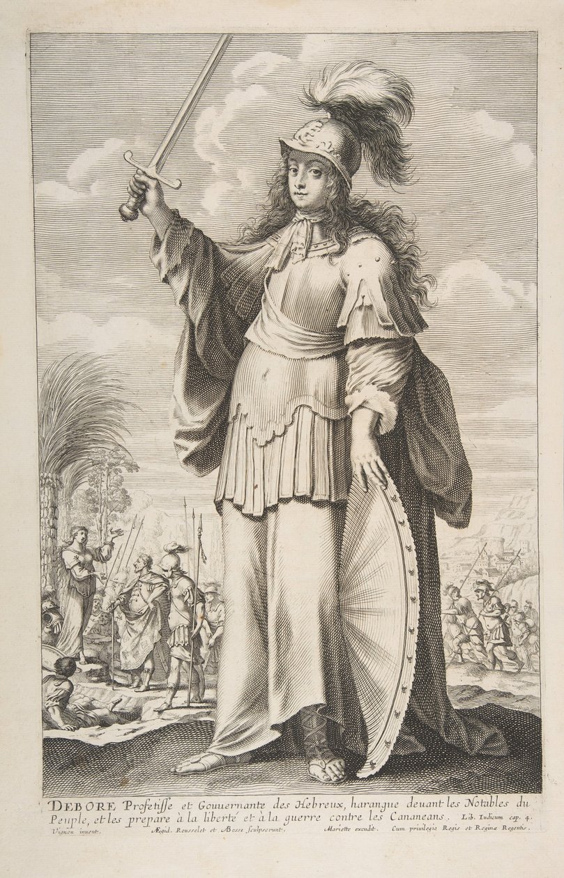 Deborah, 1647. Tvůrci: Gilles Rousselet, Abraham Bosse. od Gilles Rousselet and Abraham Bosse