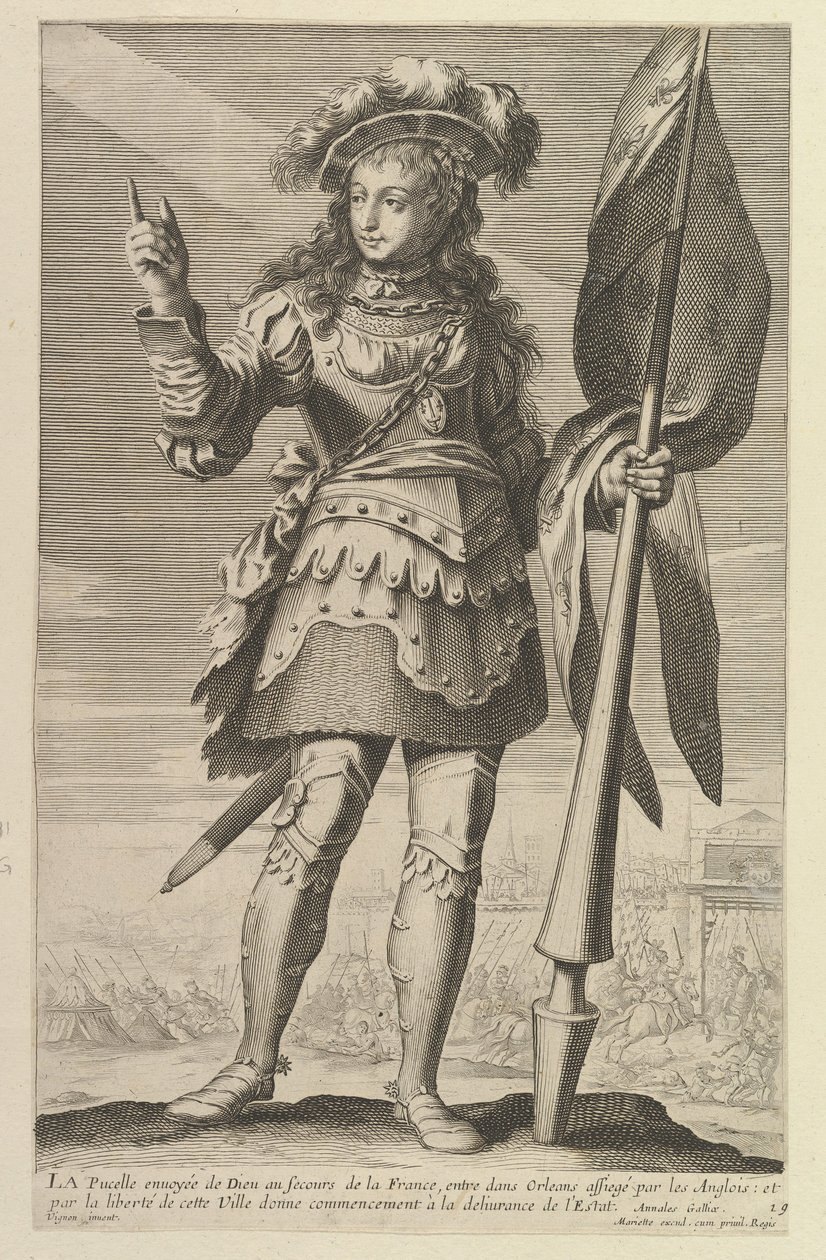 The Maid of Orleans, 1647. Tvůrci: Gilles Rousselet, Abraham Bosse. od Gilles Rousselet and Abraham Bosse