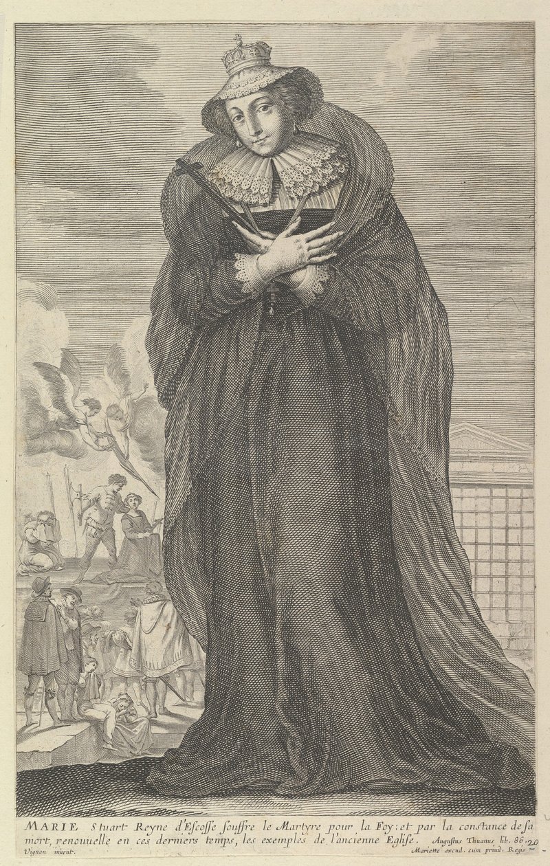 Marie Stuartovna, 1647. Tvůrci: Gilles Rousselet, Abraham Bosse. od Gilles Rousselet and Abraham Bosse