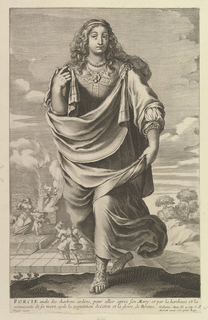 Porcie, 1647. Tvůrci: Gilles Rousselet, Abraham Bosse. od Gilles Rousselet and Abraham Bosse
