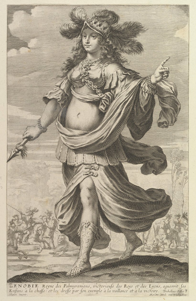 Zenobia, 1647. Tvůrci: Gilles Rousselet, Abraham Bosse. od Gilles Rousselet and Abraham Bosse