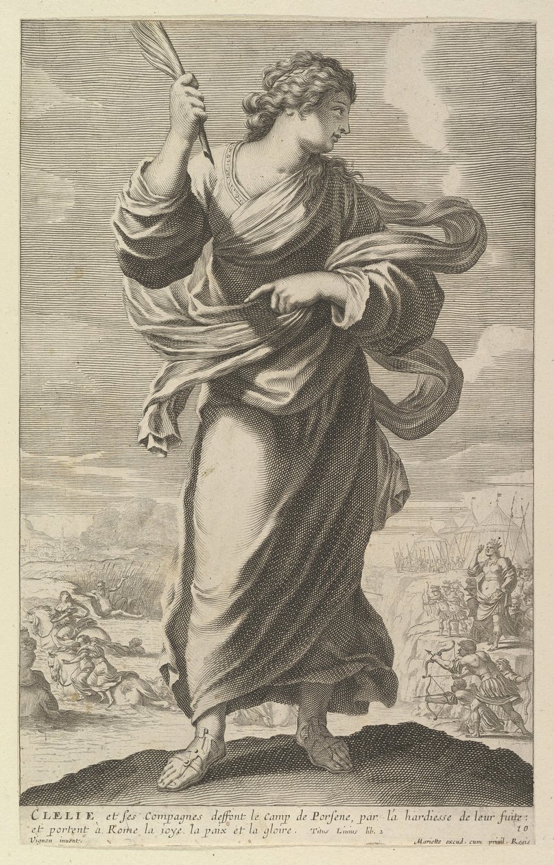 Clélie, 1647. Tvůrci: Gilles Rousselet, Abraham Bosse. od Gilles Rousselet