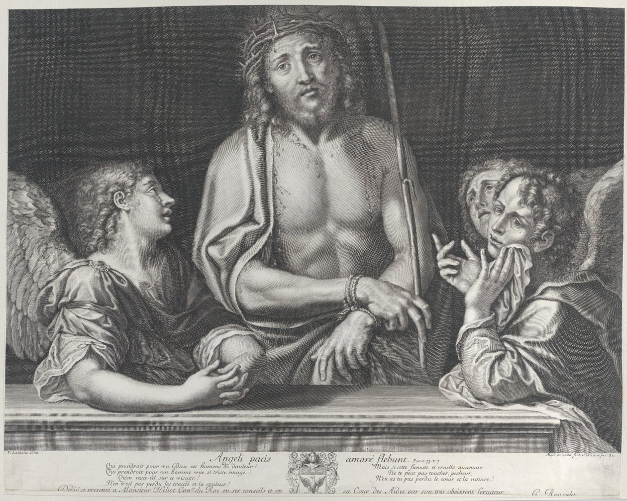 Ecce Homo se třemi anděly, 1634-86. od Gilles Rousselet