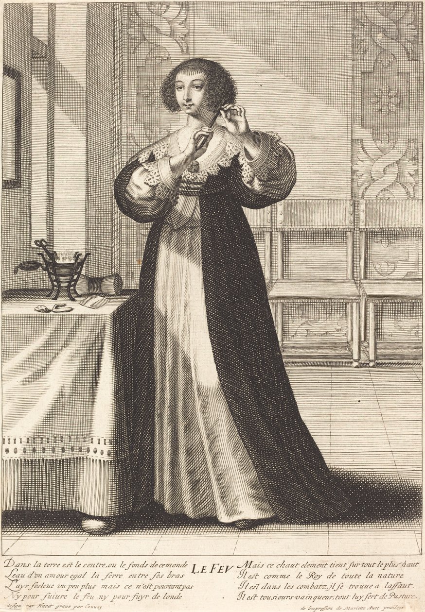 oheň od Gilles Rousselet after Grégoire Huret