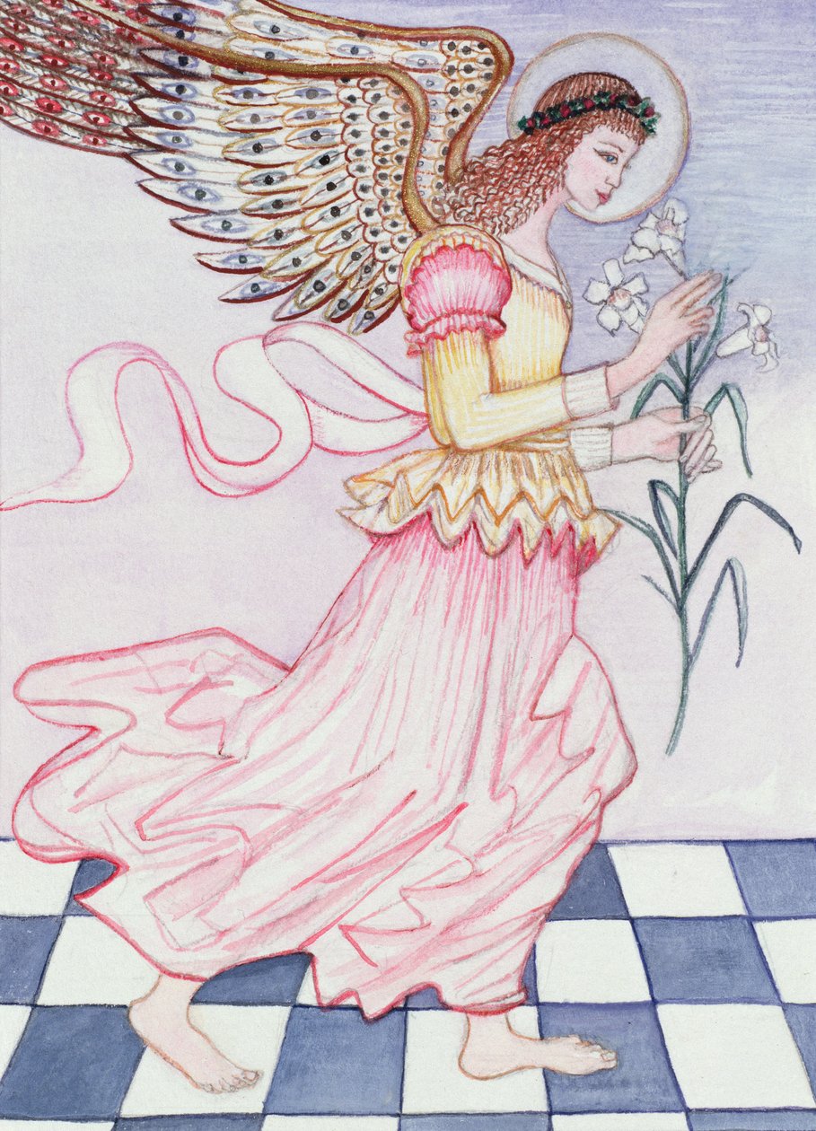 Anděl s tygří lilií, 1995 (wc) od Gillian Lawson